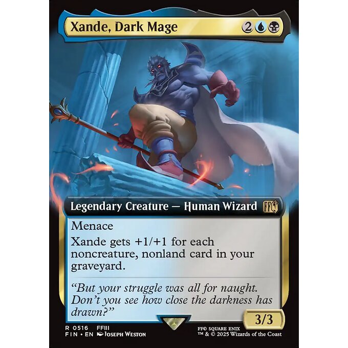 FIN_516 Xande, Dark Mage *Final Fantasy *Extended Art EA** MTG Magic: The Gathering_Rare