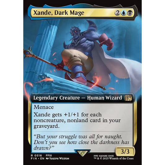 FIN_516 Xande, Dark Mage *Final Fantasy *Extended Art EA** MTG Magic: The Gathering_Rare