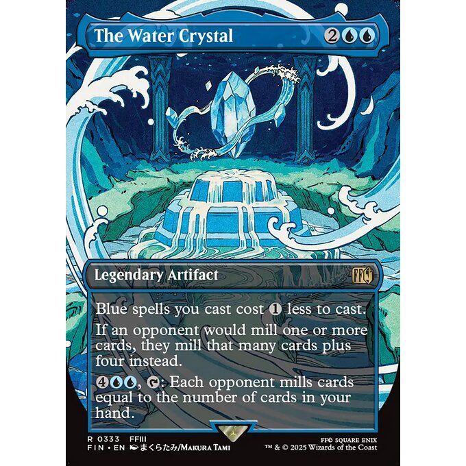FIN_333 The Water Crystal *Final Fantasy *Borderless BL AA** MTG Magic: The Gathering_Rare