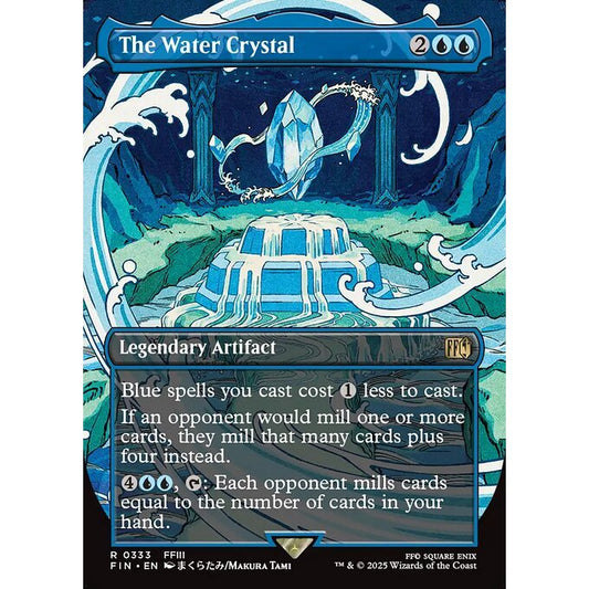 FIN_333 The Water Crystal *Final Fantasy *Borderless BL AA** MTG Magic: The Gathering_Rare