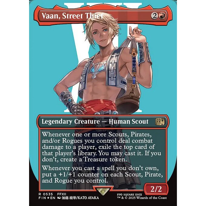 FIN_535 Vaan, Street Thief *Final Fantasy Surge FOIL AA* MTG Magic: The Gathering_Rare