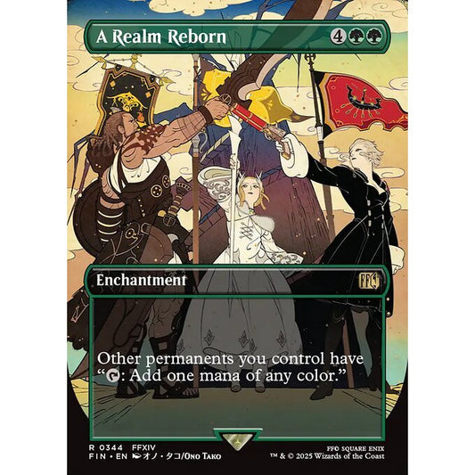 FIN_344 A Realm Reborn *Final Fantasy *Borderless BL AA** MTG Magic: The Gathering_Rare