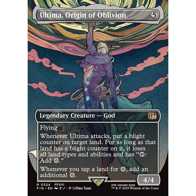 FIN_324 Ultima, Origin of Oblivion *Final Fantasy *Borderless BL AA** MTG Magic: The Gathering_Rare