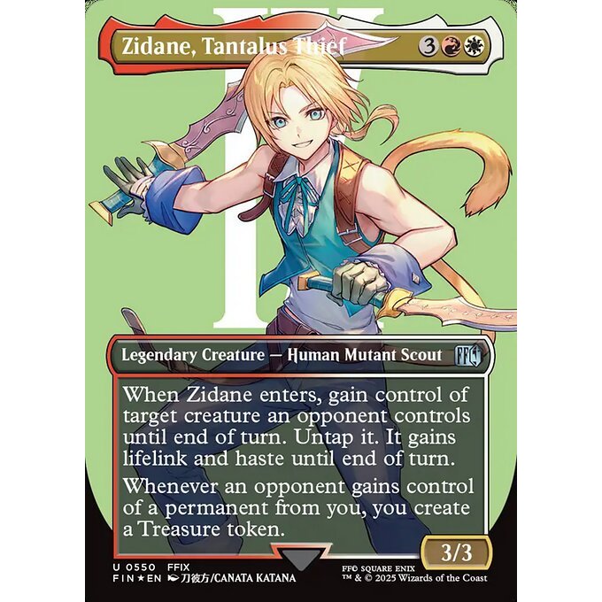FIN_550 Zidane, Tantalus Thief *Final Fantasy *Surge FOIL AA** MTG Magic: The Gathering_Uncommon