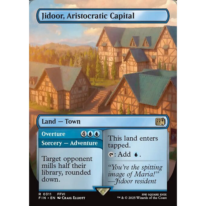 FIN_311 Jidoor, Aristocratic Capital // Overture *Final Fantasy *Alternate Art Towns** MTG Magic: The Gathering_Rare