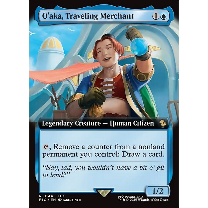 FIC_144 O'aka, Traveling Merchant *Final Fantasy Commander Extended Art EA* MTG Magic: The Gathering_Rare