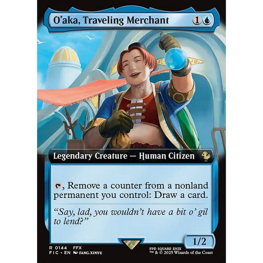 FIC_144 O'aka, Traveling Merchant *Final Fantasy Commander Extended Art EA* MTG Magic: The Gathering_Rare