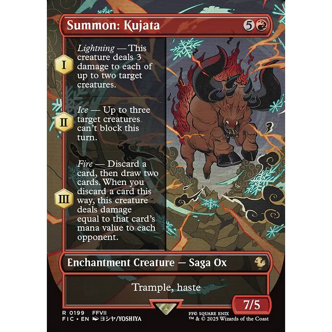 FIC_199 Summon: Kujata *Final Fantasy Commander Borderless Sagas* MTG Magic: The Gathering_Rare