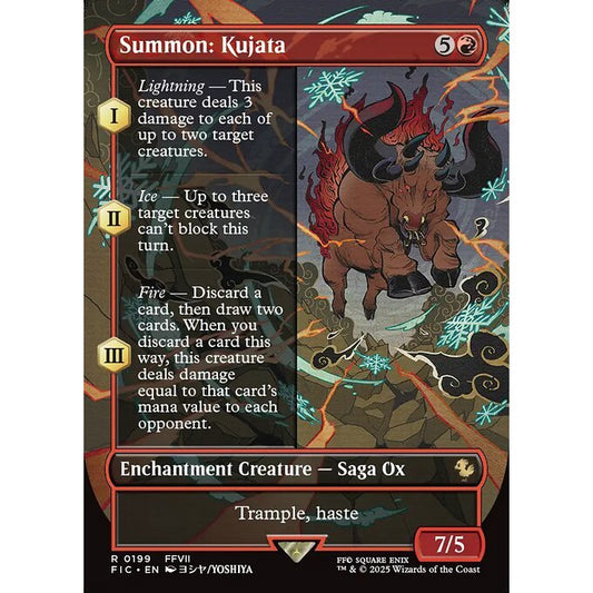 FIC_199 Summon: Kujata *Final Fantasy Commander Borderless Sagas* MTG Magic: The Gathering_Rare