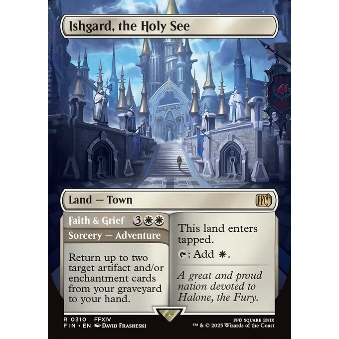 FIN_310 Ishgard, the Holy See // Faith & Grief *Final Fantasy *Alternate Art Towns** MTG Magic: The Gathering_Rare