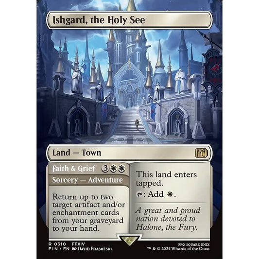 FIN_310 Ishgard, the Holy See // Faith & Grief *Final Fantasy *Alternate Art Towns** MTG Magic: The Gathering_Rare