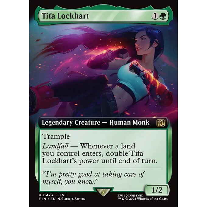 FIN_473 Tifa Lockhart *Final Fantasy Extended Art EA* MTG Magic: The Gathering_Rare