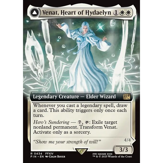 FIN_434 Venat, Heart of Hydaelyn // Hydaelyn, the Mothercrystal *Final Fantasy EA* MTG Magic: The Gathering