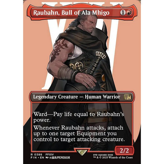 FIN_388 Raubahn, Bull of Ala Mhigo *Final Fantasy *Borderless BL AA** MTG Magic: The Gathering_Rare