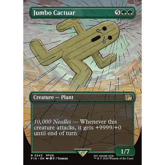 FIN_343 Jumbo Cactuar *Final Fantasy *Borderless BL AA** MTG Magic: The Gathering_Rare