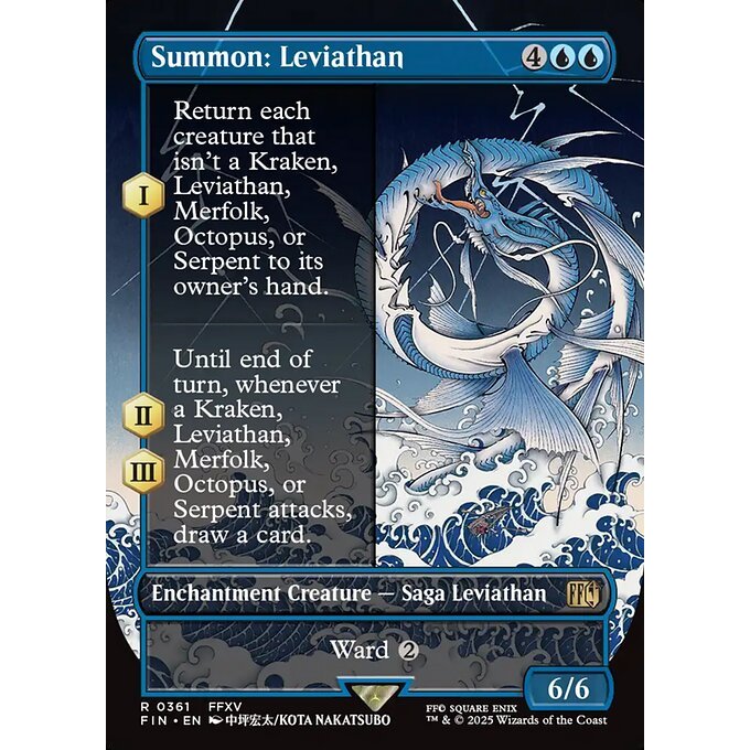 FIN_361 Summon: Leviathan *Final Fantasy *Borderless BL AA** MTG Magic: The Gathering_Rare