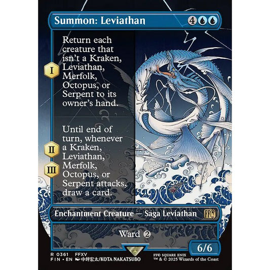 FIN_361 Summon: Leviathan *Final Fantasy *Borderless BL AA** MTG Magic: The Gathering_Rare