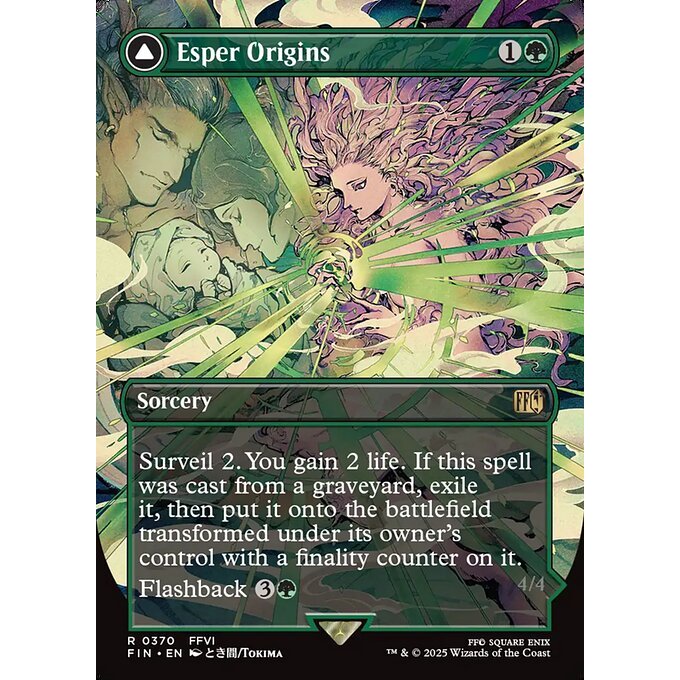 FIN_370 Esper Origins // Summon: Esper Maduin *Final Fantasy *Borderless BL AA** MTG Magic: The Gathering_Rare