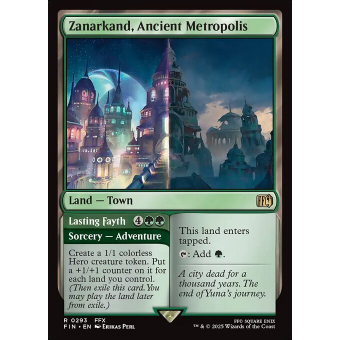 FIN_293 Zanarkand, Ancient Metropolis // Lasting Fayth *Final Fantasy* MTG Magic: The Gathering_Rare