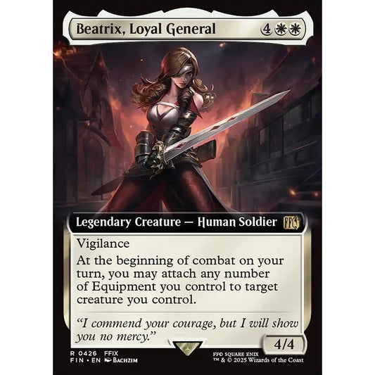 FIN_426 Beatrix, Loyal General *Final Fantasy Extended Art EA* MTG Magic: The Gathering_Rare