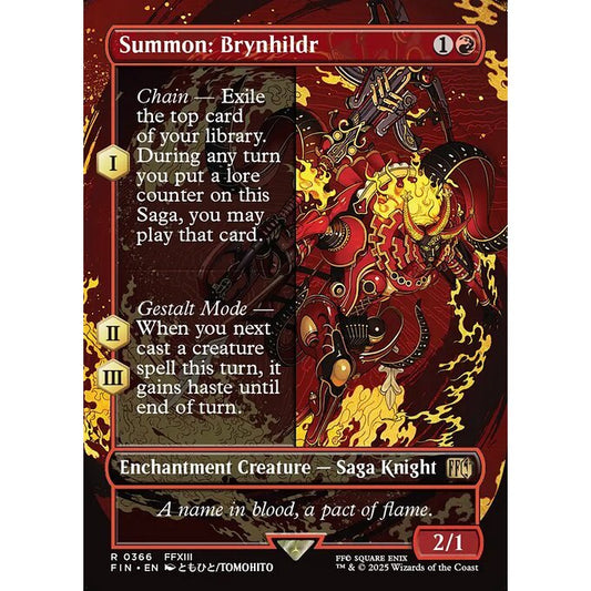 FIN_366 Summon: Brynhildr *Final Fantasy *Borderless BL AA** MTG Magic: The Gathering_Rare