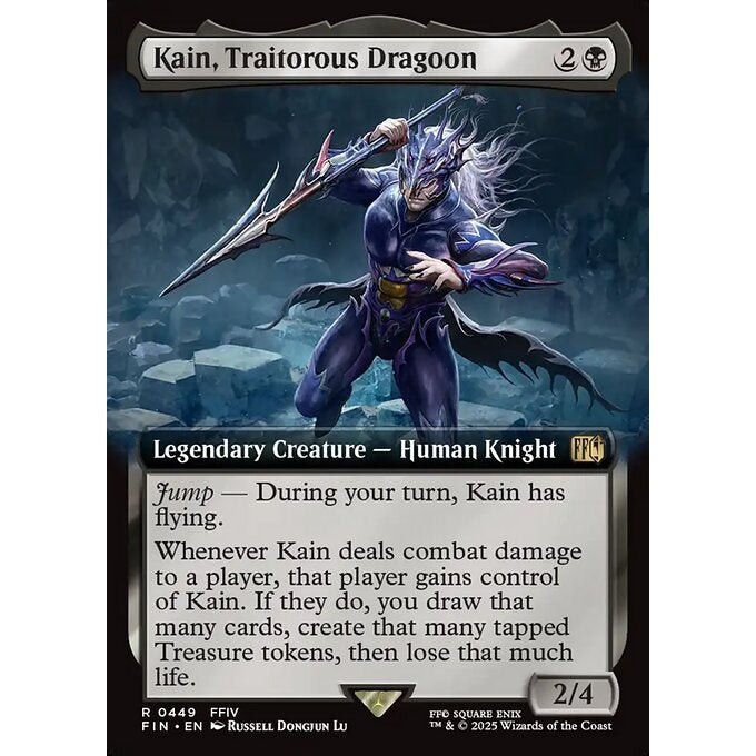 FIN_449 Kain, Traitorous Dragoon *Final Fantasy *Extended Art EA** MTG Magic: The Gathering_Rare