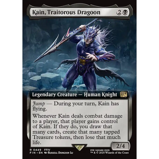 FIN_449 Kain, Traitorous Dragoon *Final Fantasy *Extended Art EA** MTG Magic: The Gathering_Rare