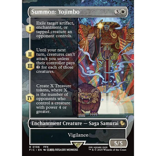 FIC_196 Summon: Yojimbo *Final Fantasy Commander Borderless Sagas* MTG Magic: The Gathering_Rare