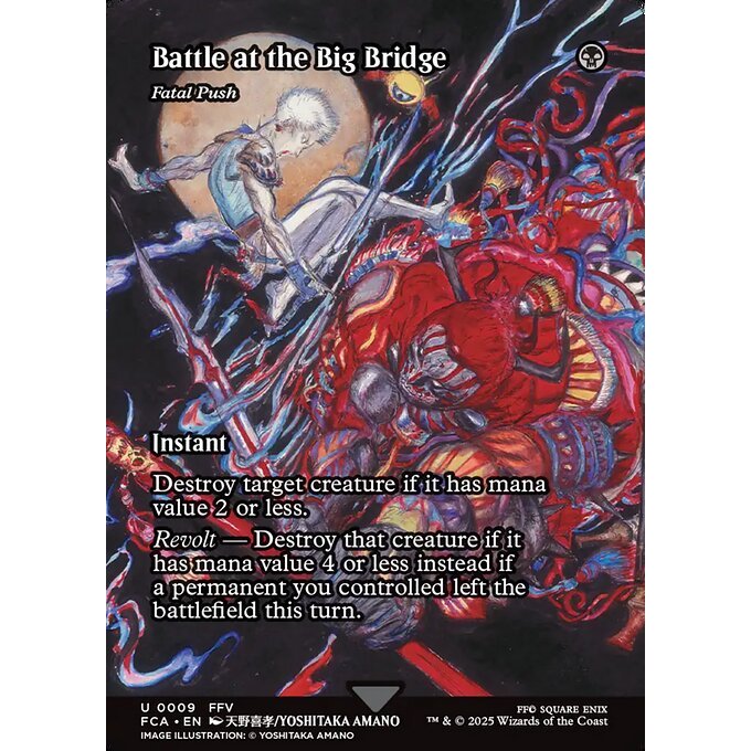 FCA_009 Battle at the Big Bridge (Fatal Push) *Final Fantasy: Through the Ages* MTG Magic: The Gathering_Uncommon