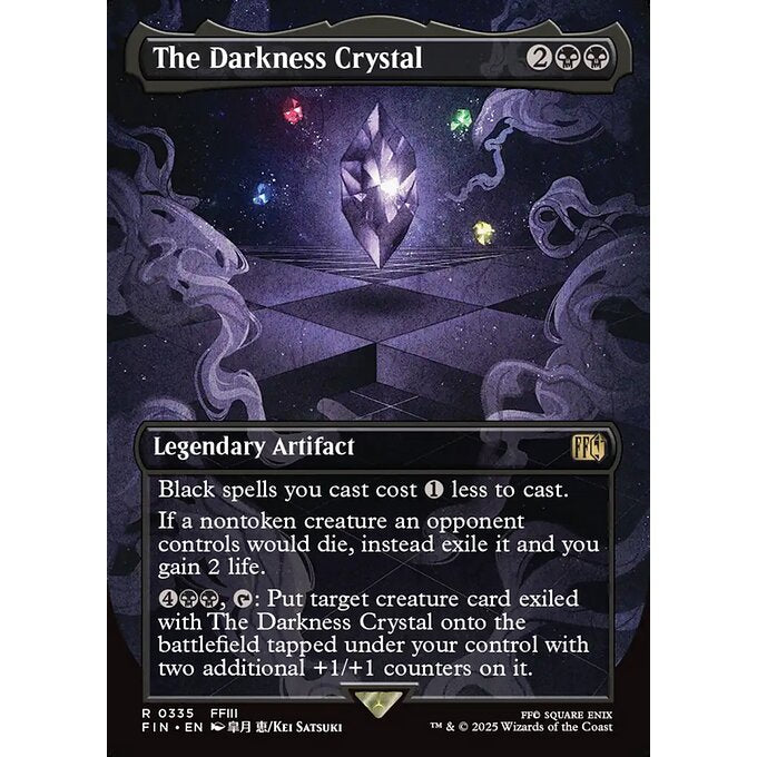 FIN_335 The Darkness Crystal *Final Fantasy *Borderless BL AA** MTG Magic: The Gathering_Rare