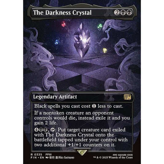 FIN_335 The Darkness Crystal *Final Fantasy *Borderless BL AA** MTG Magic: The Gathering_Rare