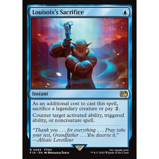FIN_059 Louisoix's Sacrifice *Final Fantasy* MTG Magic: The Gathering_Rare