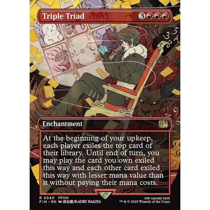 FIN_340 Triple Triad *Final Fantasy *Borderless BL AA** MTG Magic: The Gathering_Rare