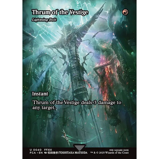 FCA_040 Thrum of the Vestige (Lightning Bolt) *Final Fantasy* MTG Magic: The Gathering_Uncommon