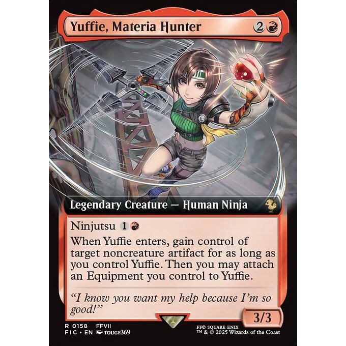 FIC_158 Yuffie, Materia Hunter *Final Fantasy Commander Extended Art EA* MTG Magic: The Gathering_Rare