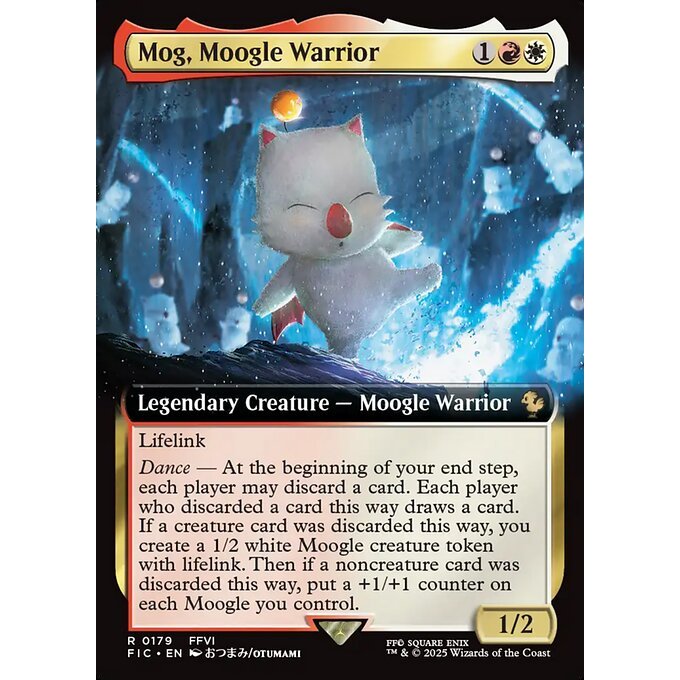 FIC_179 Mog, Moogle Warrior *Final Fantasy Commander Extended Art EA* MTG Magic: The Gathering_Rare