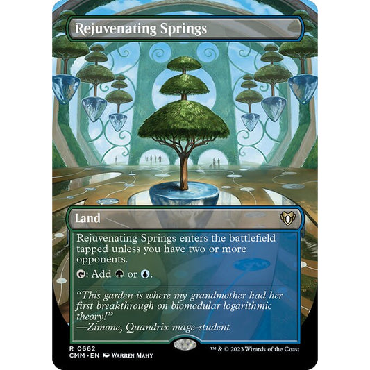 CMM_662 Rejuvenating Springs BL Borderless MTG Magic: The Gathering: Commander Masters Rare