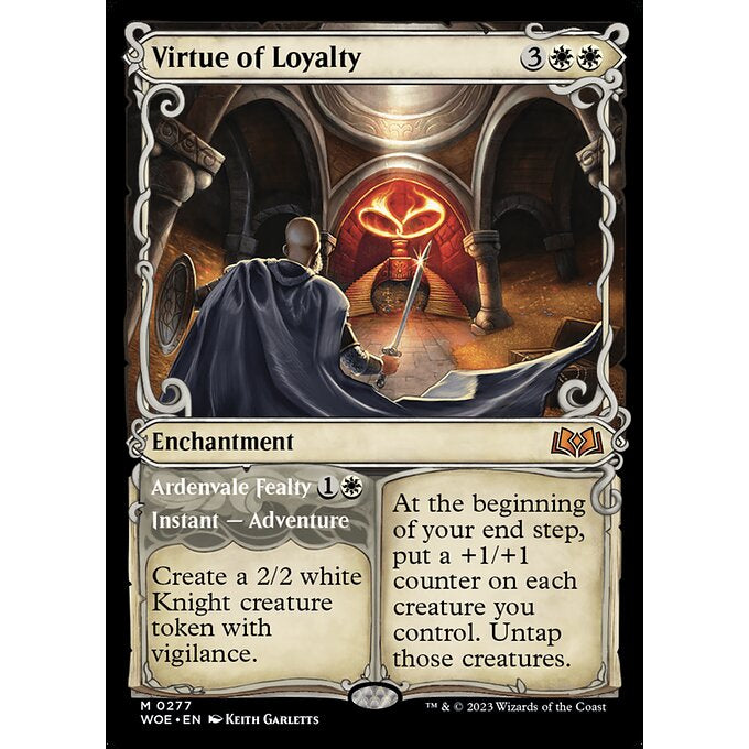 WOE_277 Virtue of Loyalty // Ardenvale Fealty_Showcase MTG Magic: The Gathering: Wilds of Eldraine Mythical