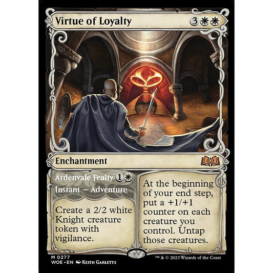 WOE_277 Virtue of Loyalty // Ardenvale Fealty_Showcase MTG Magic: The Gathering: Wilds of Eldraine Mythical
