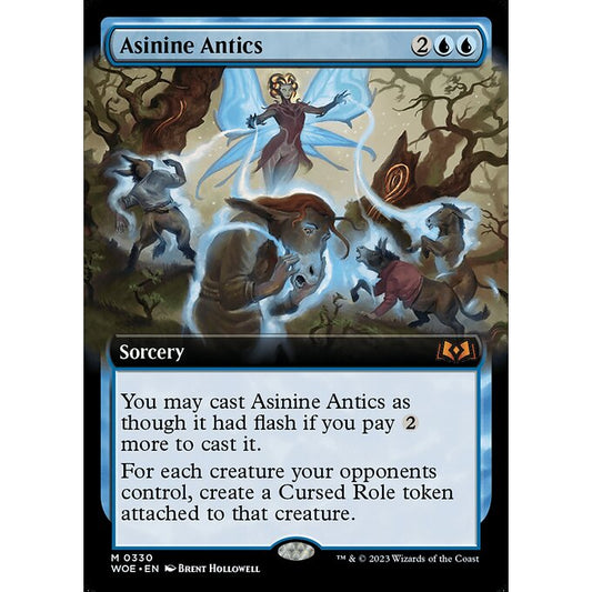 WOE_330 Asinine Antics_Extended Art EA MTG Magic: The Gathering: Wilds of Eldraine Mythical