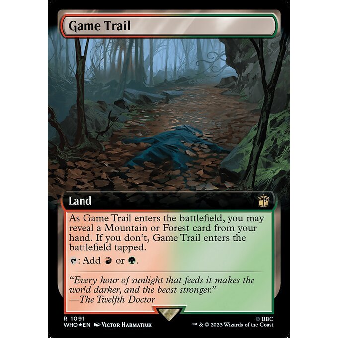 WHO_1091 Game Trail EA BL Borderless SURGE FOIL MTG Magic: The Gathering: Doctor Who Rare