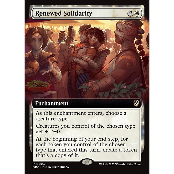 DRC_023 Renewed Solidarity *Extended Art EA Aetherdrift Commander* MTG Magic: The Gathering_Rare