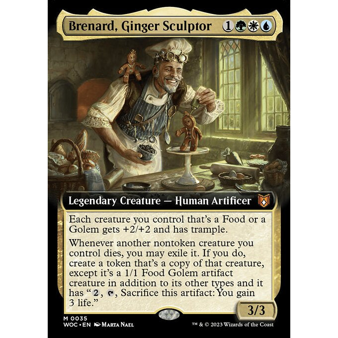 WOC_035 Brenard, Ginger Sculptor Extended Art EA BL MTG Magic: The Gathering: Wilds of Eldraine: Commander Mythical