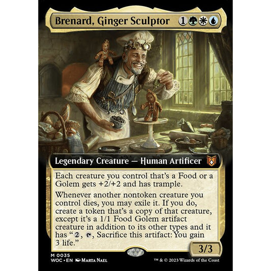 WOC_035 Brenard, Ginger Sculptor Extended Art EA BL MTG Magic: The Gathering: Wilds of Eldraine: Commander Mythical