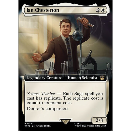 WHO_341 Ian Chesterton Extended Art EA BL MTG Magic: The Gathering: Doctor Who Rare