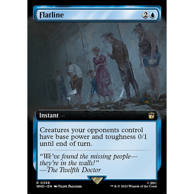 WHO_358 Flatline Extended Art EA BL MTG Magic: The Gathering: Doctor Who Rare