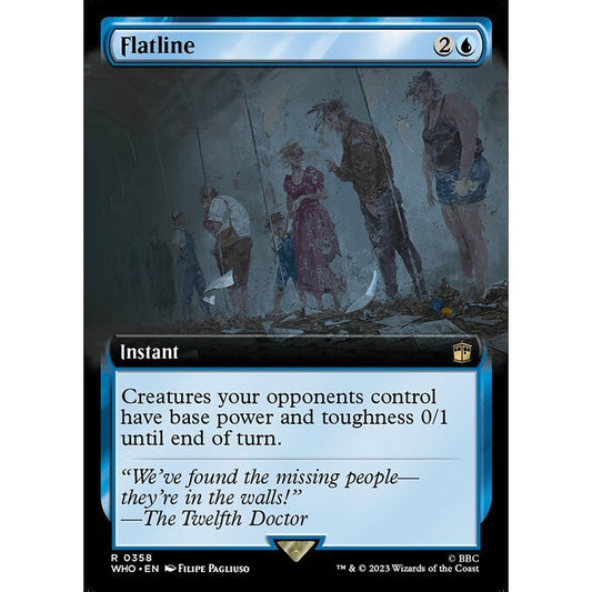 WHO_358 Flatline Extended Art EA BL MTG Magic: The Gathering: Doctor Who Rare
