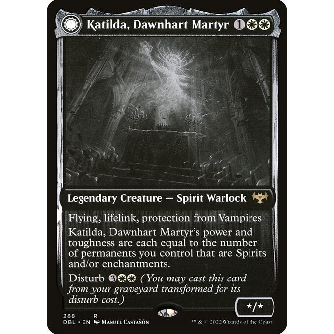 DBL_288 Katilda, Dawnhart Martyr // Katilda's Rising Dawn MTG Magic: The Gathering: Innistrad: Double Feature Rare