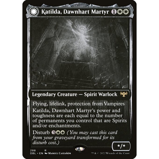 DBL_288 Katilda, Dawnhart Martyr // Katilda's Rising Dawn MTG Magic: The Gathering: Innistrad: Double Feature Rare