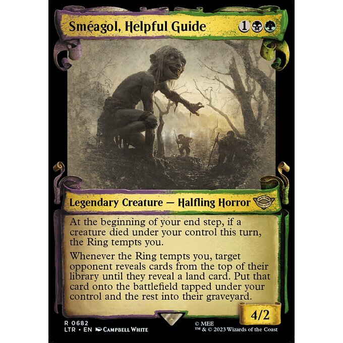 LTR_682 Sméagol, Helpful Guide MTG Magic: The Gathering: Lord of the Rings Scroll Frame Rare